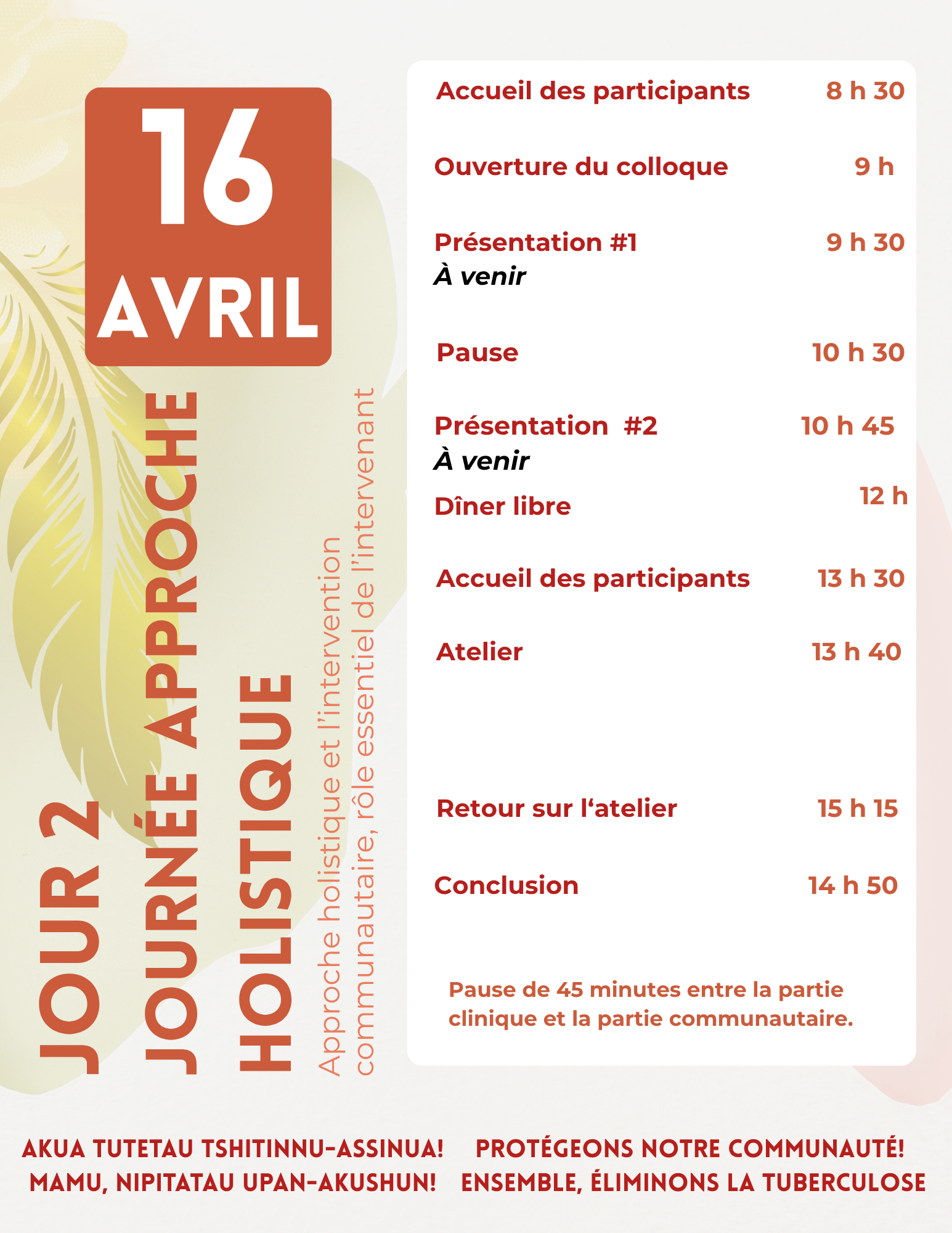 Programmation – Jour 2 – Journée approche holistique